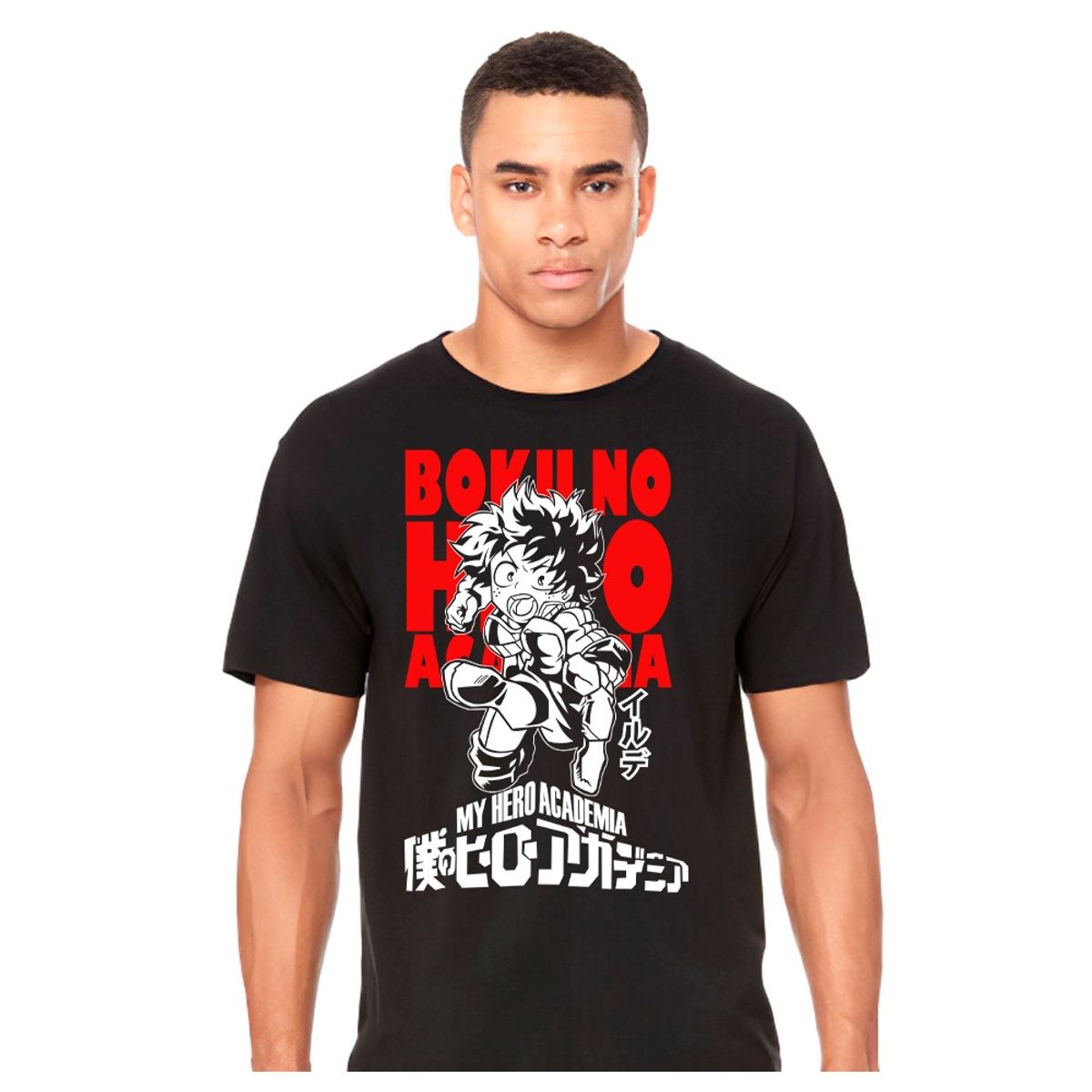 GENERICO - My Hero Academia - Deku - Letras Rojas - Anime - Polera