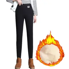 OEM - Leggings de lana Fuera Mujeres-Pantalones suaves y calientes cintura