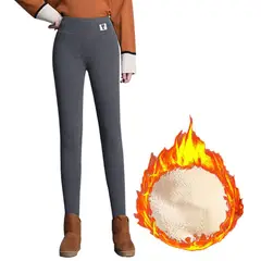 OEM - Las leggings forradas de lana de las mujeres espesan los pantalones