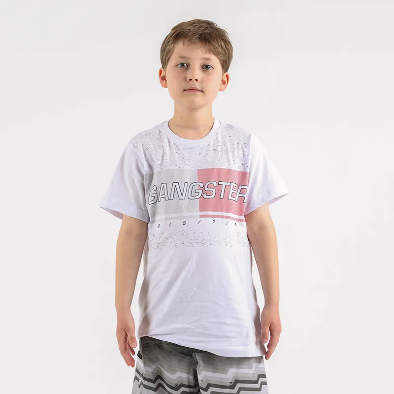 GANGSTER - Niño Polera Mc Básica Tomy Blanco Gangster