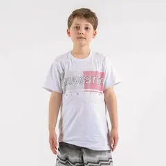 GANGSTER - Niño Polera Mc Básica Tomy Blanco