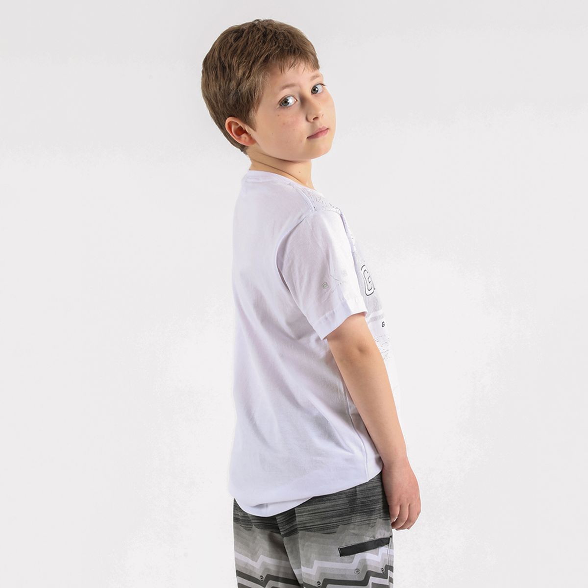 GANGSTER - Niño Polera Mc Básica Tomy Blanco Gangster