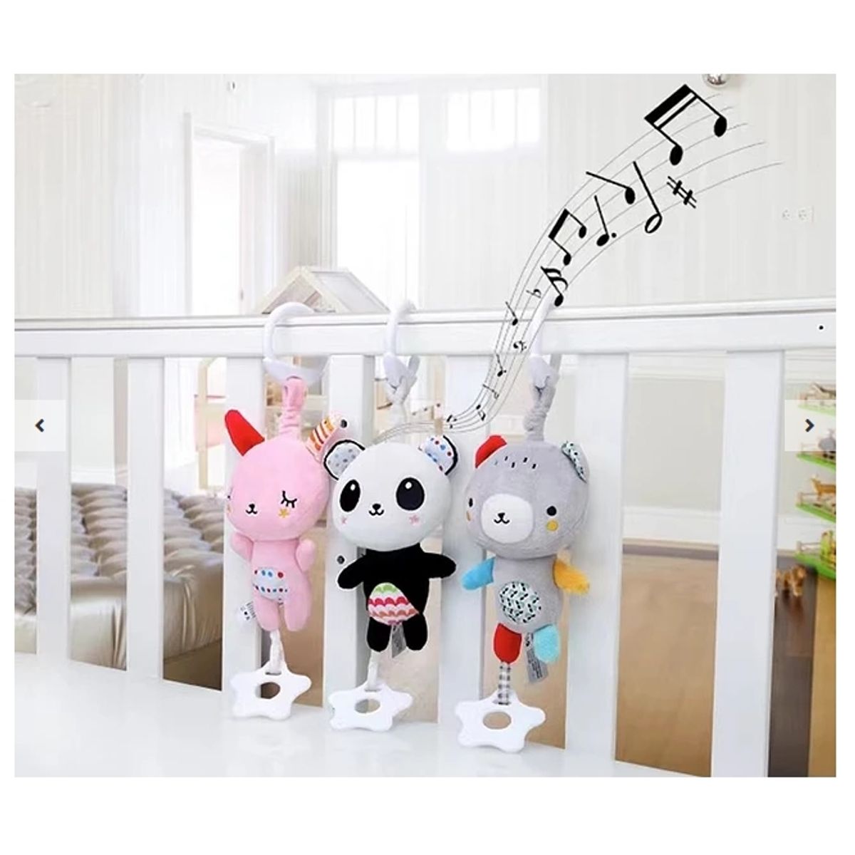 GENERICO - Sonajero Peluche Colgante Bebe Conejo Rosado