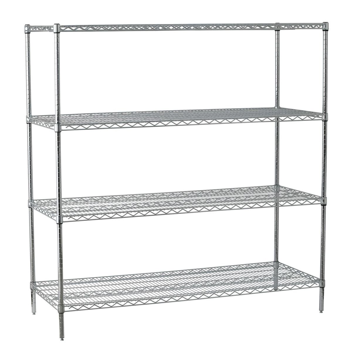 AUTORODEC - Estante Acero Cromado 61X152X160 Cm 4 Repisas