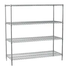 AUTORODEC - Estante Acero Cromado 61X152X160 Cm 4 Repisas