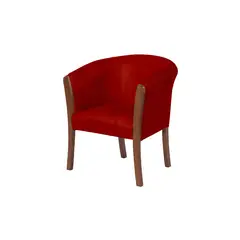 LATAM HOME - Sitial Dortmund Cuero Kentucky Rojo