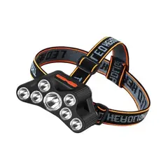 GENERICO - Linterna frontal 7 LED Rec. USB impermeable
