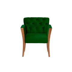 LATAM HOME - Sitial Kiel Capitoné Verde Tela Velvet
