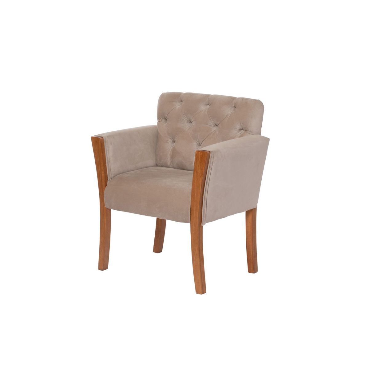 LATAM HOME - Sitial Latam Home Kiel Capitoné Beige Tela Velvet