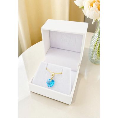 Imagen 2 del producto Collar Amor Gold 24K creado con cristales de Swarovski® Aquamarine