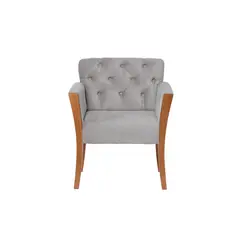 LATAM HOME - Sitial Kiel Capitoné Gris Tela Velvet