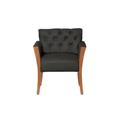 LATAM HOME - Sitial Kiel Capitoné Negro Pu