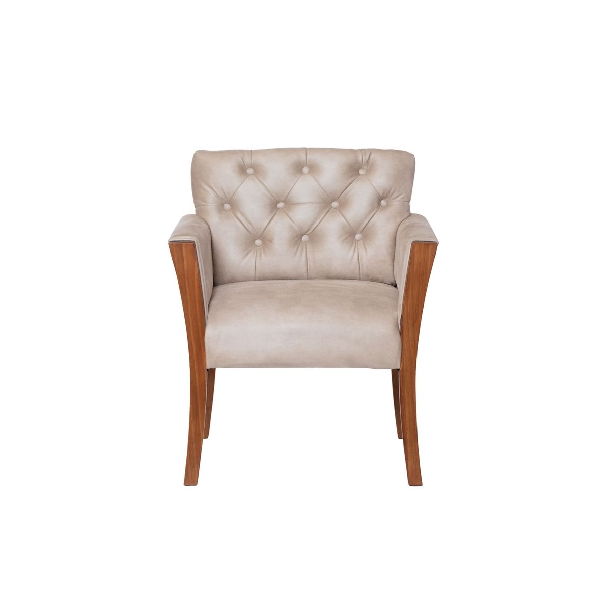 LATAM HOME - Sitial Latam Home Kiel Capitoné Beige Cuero