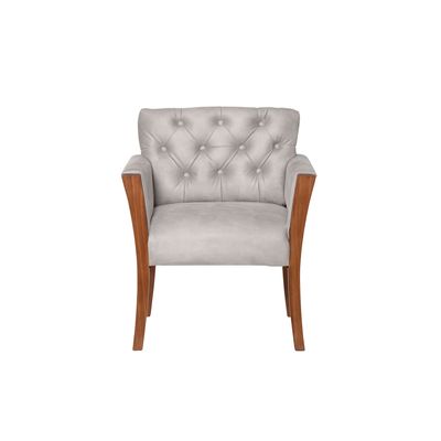 Imagen 2 del producto Sitial Kiel Capitoné Cuero Gris