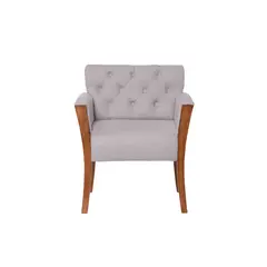 LATAM HOME - Sitial Kiel Capitoné Lino Gris Claro