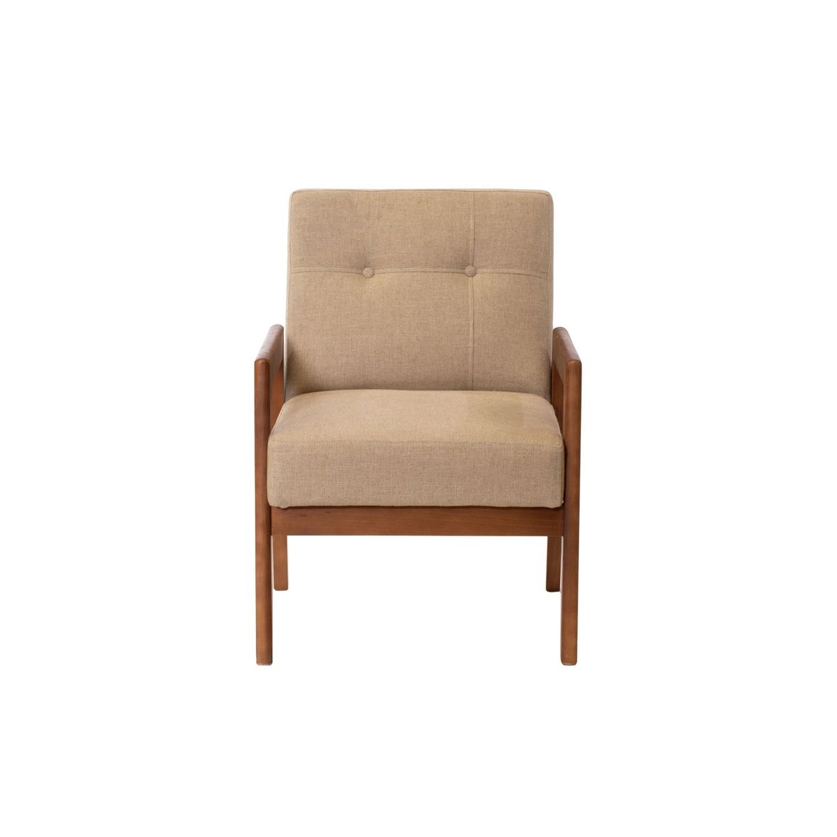 LATAM HOME - Sitial Latam Home Munich Lino Natural Con Brazos Y Patas De Madera