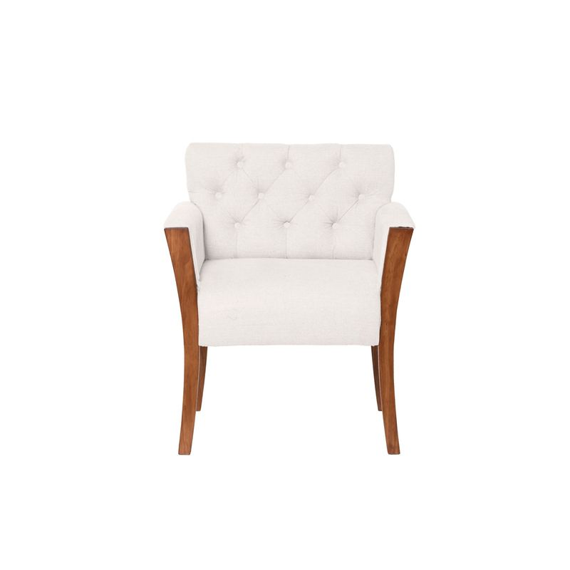 LATAM HOME - Sitial Kiel Capitoné Lino Blanco