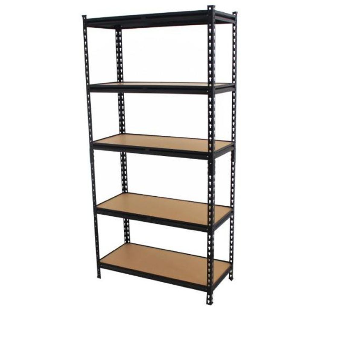 GENERICO - Estante Metálico Negro 5 Niveles 150x70x30 cm
