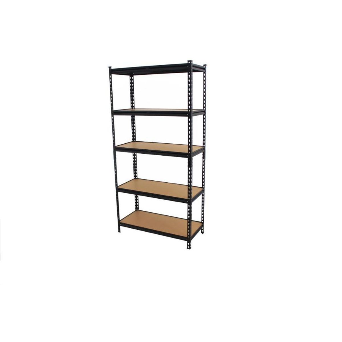 GENERICO - Estante Metálico Negro 5 Niveles 150x70x30 cm