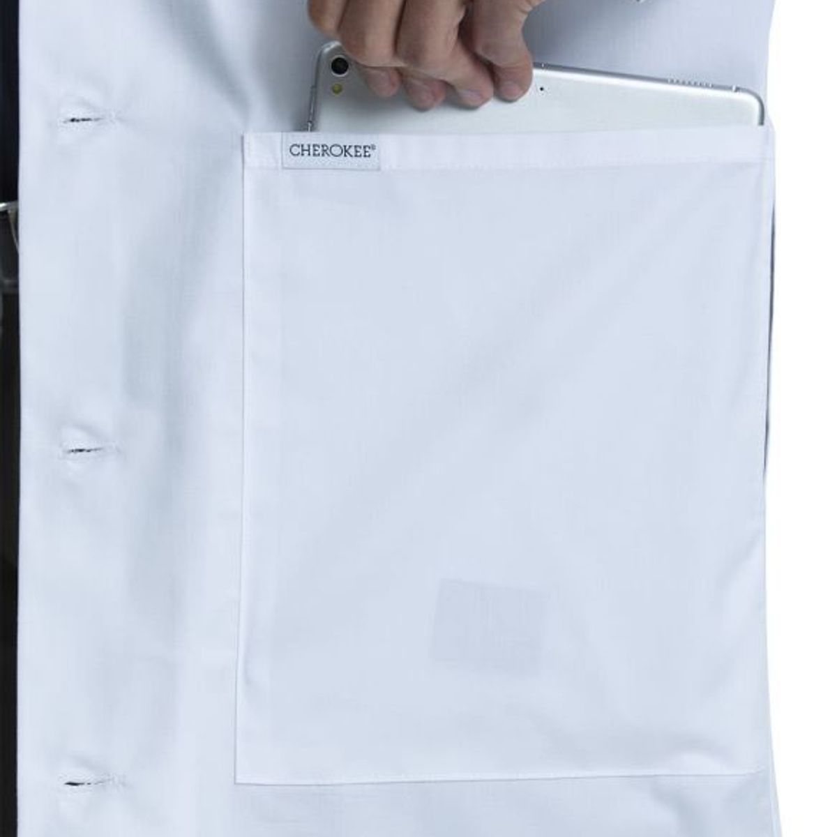 CHEROKEE - Delantal Clínico Blanco de Hombre Cherokee CK412 - Uniformes Clínicos