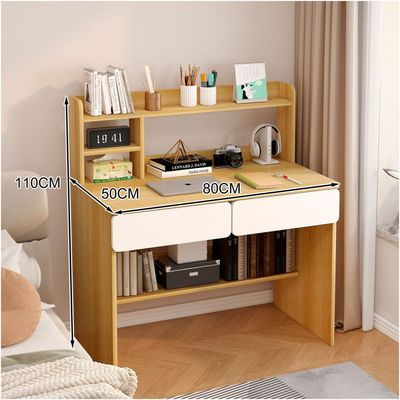 Imagen 2 del producto Escritorio Con Cajones Estanteria Para Libros Y Organizador 80x50x110