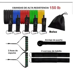 GENERICO - Set Bandas Elasticas 150 Lbs Libras Alta Resistencia Latex…
