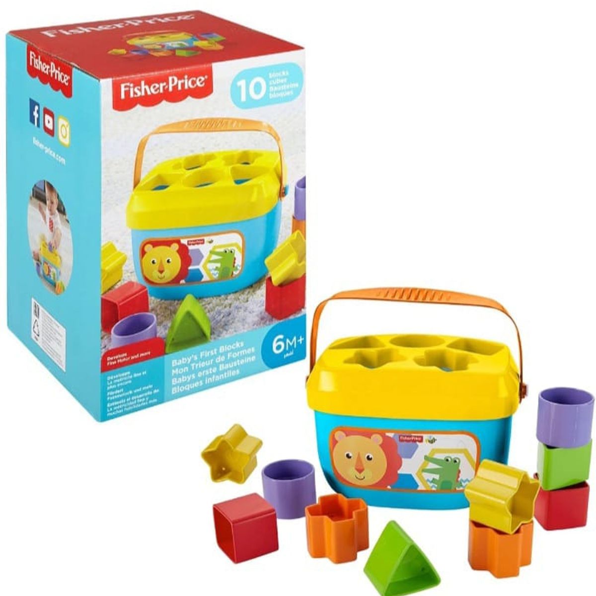 FISHER PRICE - Cubo encaje primeros bloques del bebé Fisher Price