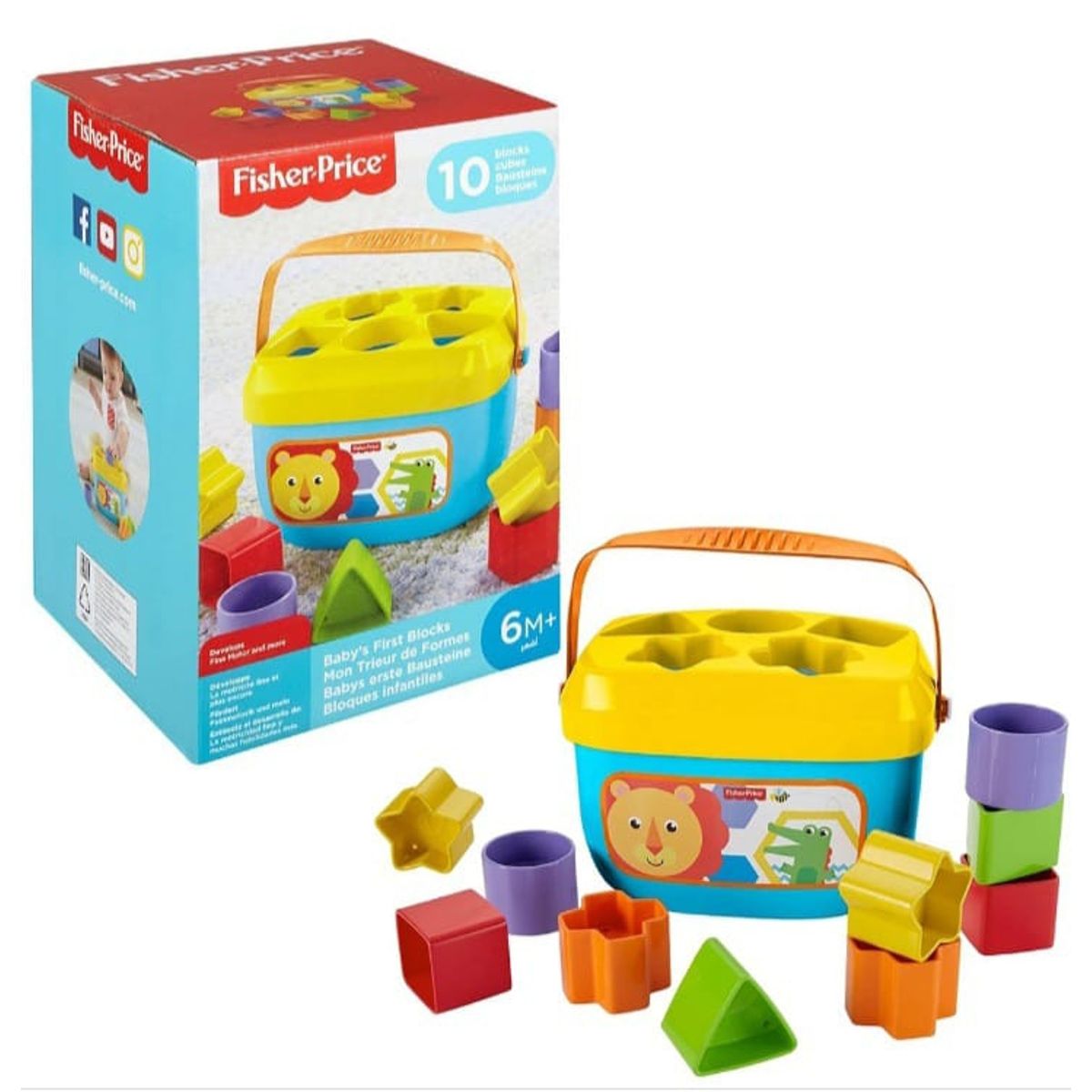 FISHER PRICE - Cubo encaje primeros bloques del bebé Fisher Price
