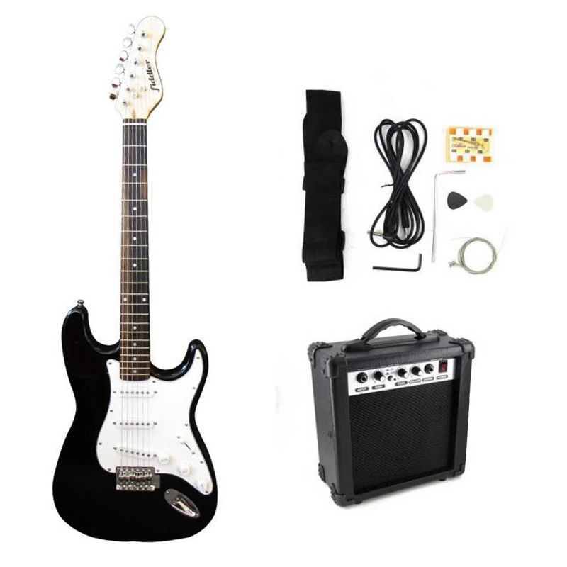 FIDDLER - Pack Guitarra Eléctrica Amplificador Negra FD-CGA05B