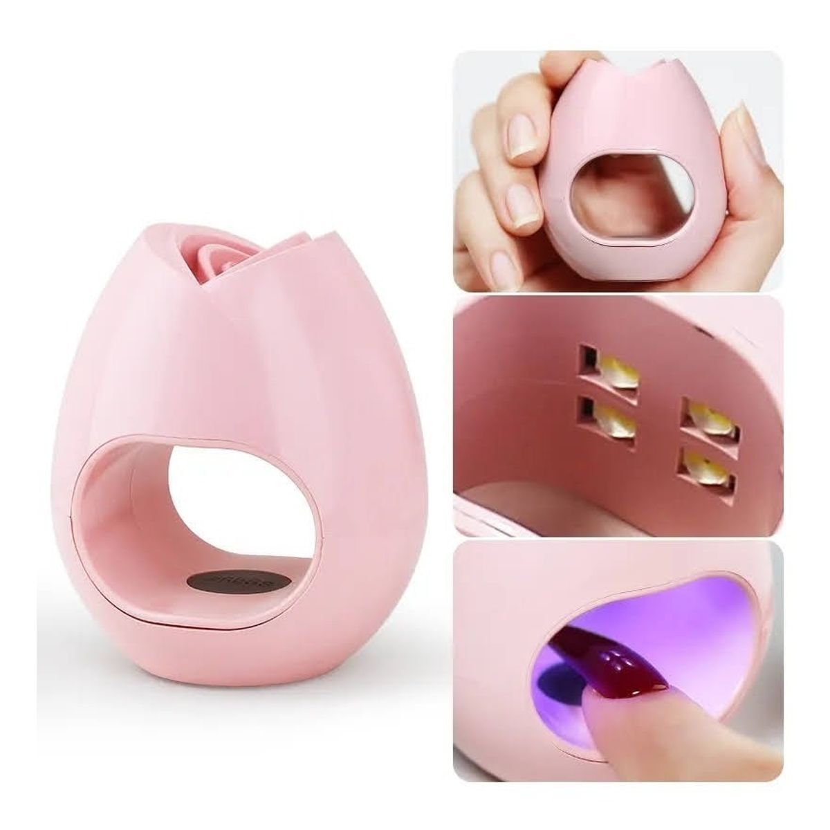 GENERICO - Mini Lampara Uv Manicure Led Uñas Usb Soft Gel 16w Rosa…