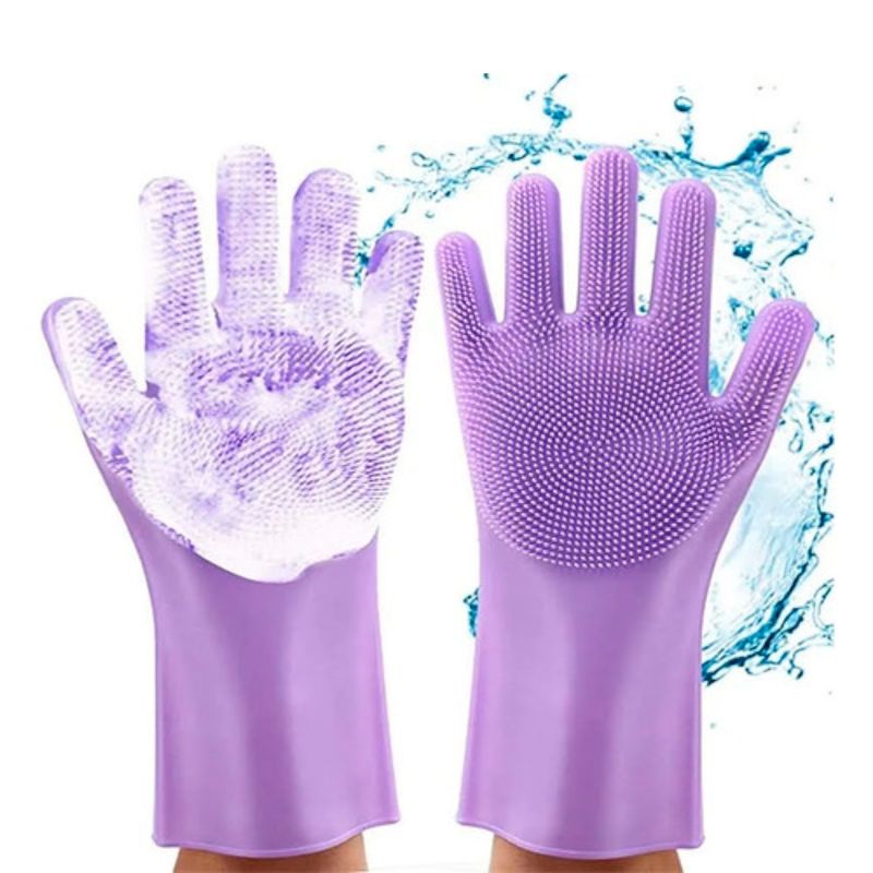 GENERICO - 2 Guantes Magico De Silicona Lavaloza Multiuso Limpieza Loza…