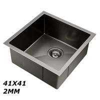 Lavaplatos Dekora Negro 41X41 2Mm Para Empotrar Sobre O Bajo Cubierta