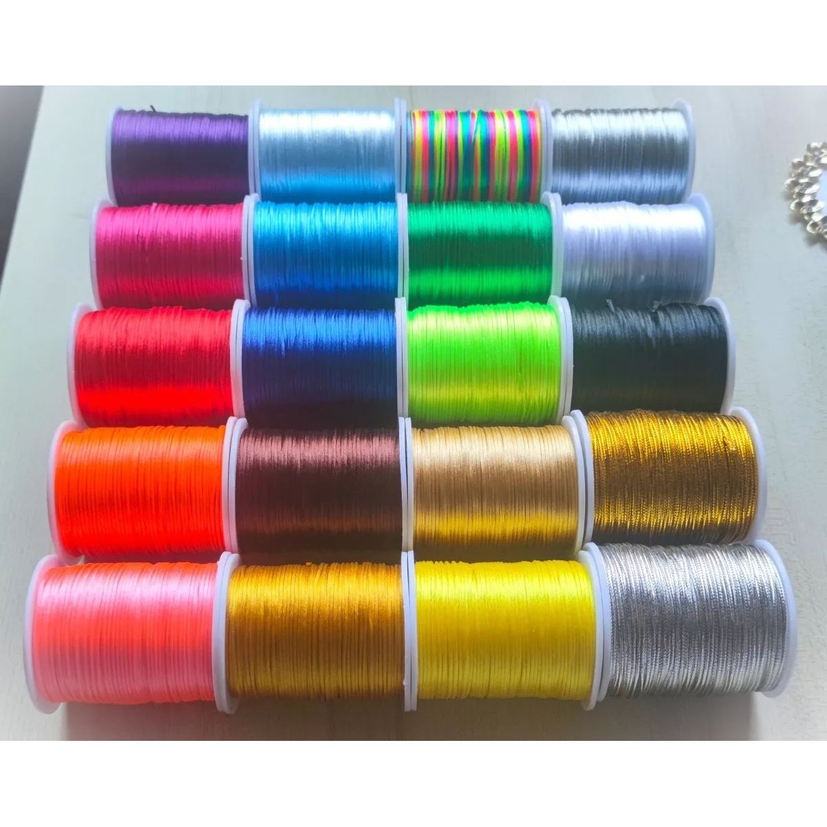 GENERICO - 20 Hilos Cola De Raton Multicolor 1mm/50metros……