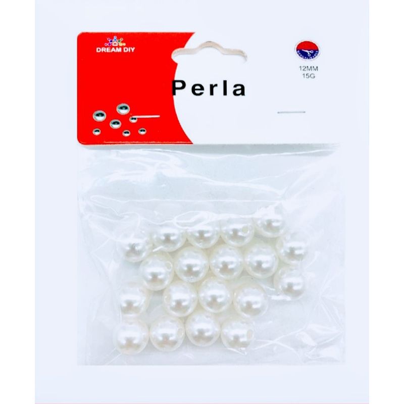 A - Perlas de color blanco de 8mm para manualidades y bisutería