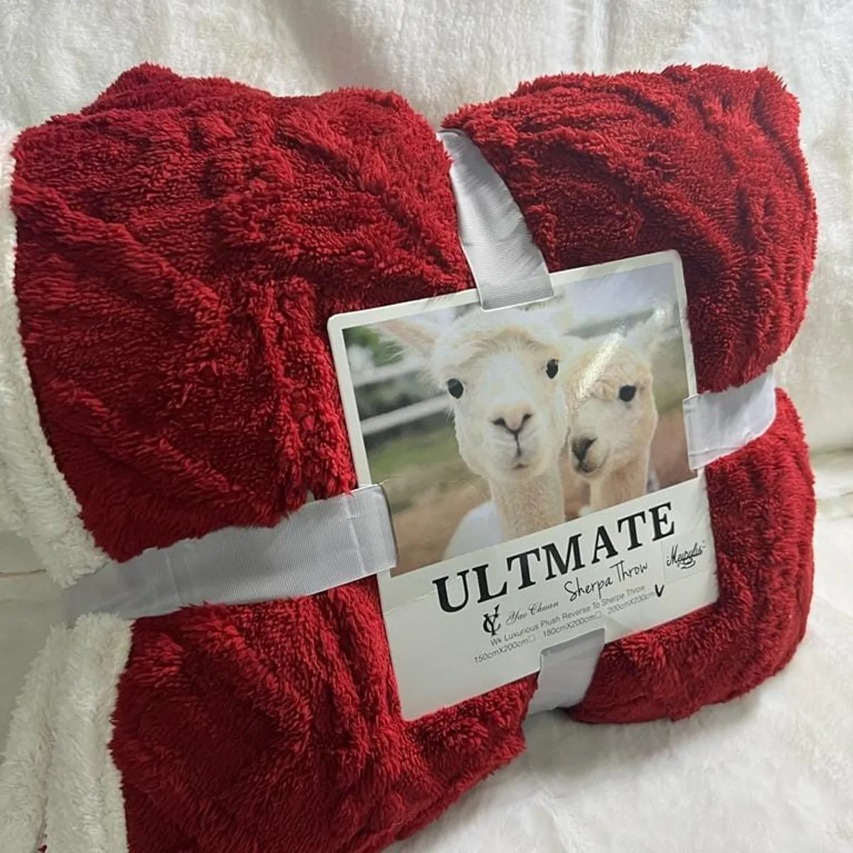 GENERICO - Frazada de Polar - Manta termica con Chiporro 2 plazas Burdeo