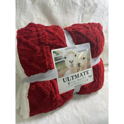 Imagen 2 del producto Frazada de Polar - Manta termica con Chiporro 2 plazas Burdeo