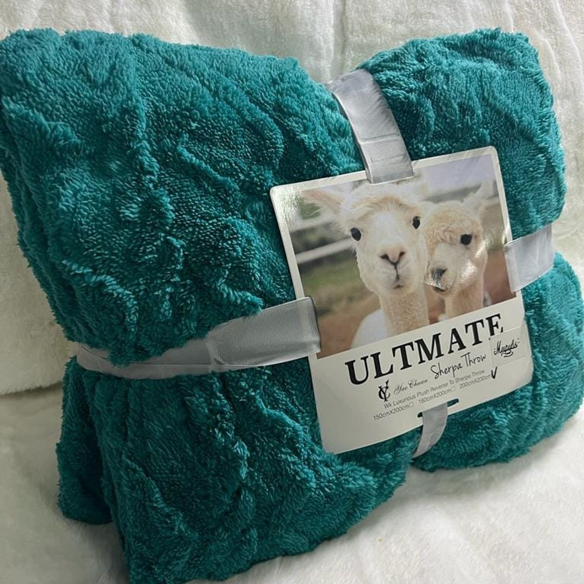 GENERICO - Frazada de Sherpa Polar - Manta termica con Chiporro 2 plazas Turquesa