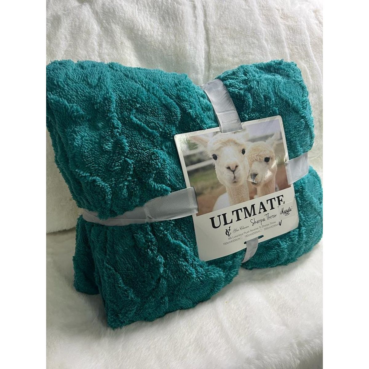 GENERICO - Frazada de Sherpa Polar - Manta termica con Chiporro 2 plazas Turquesa
