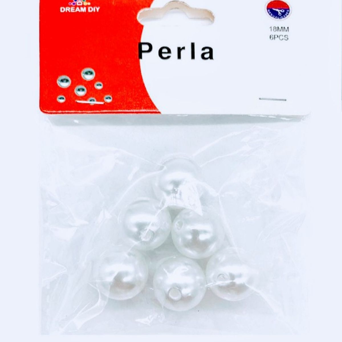 A - Perlas de color gris de 18mm para manualidades y bisutería