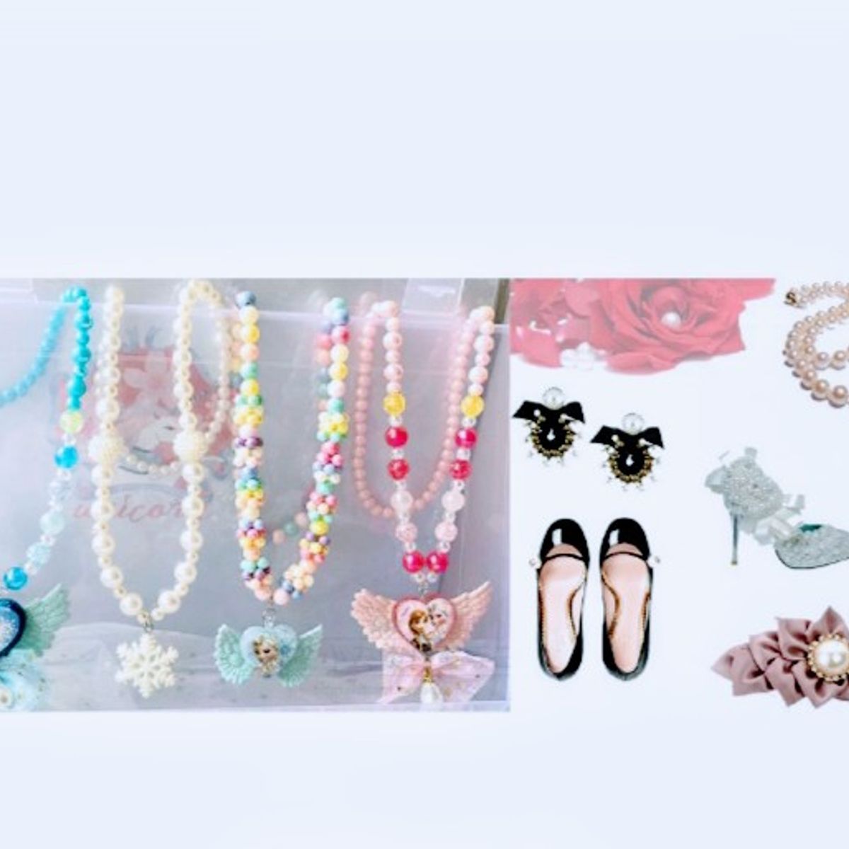 A - Perlas de color gris de 18mm para manualidades y bisutería