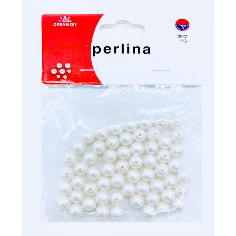 A - Perlas de color blanco de 8mm para manualidades y bisutería