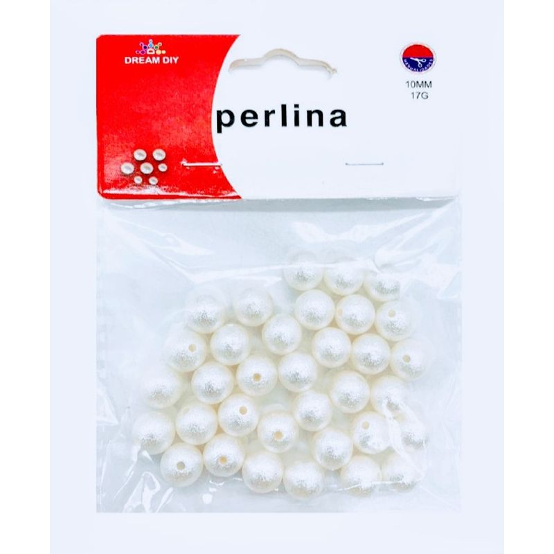 A - Perlas de color blanco de 10mm para manualidades y bisutería