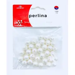 A - Perlas de color blanco de 10mm para manualidades y bisutería