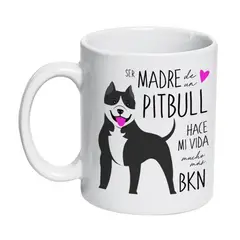 PETFY - Tazón Cerámico 320cc - Pitbull - Blanco
