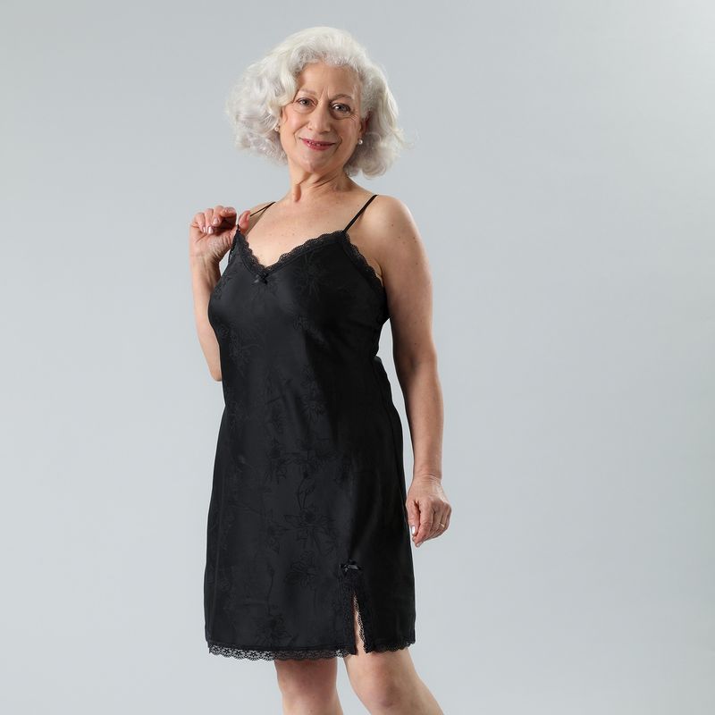 FLORES - Camisola Satin Encaje Jacquard