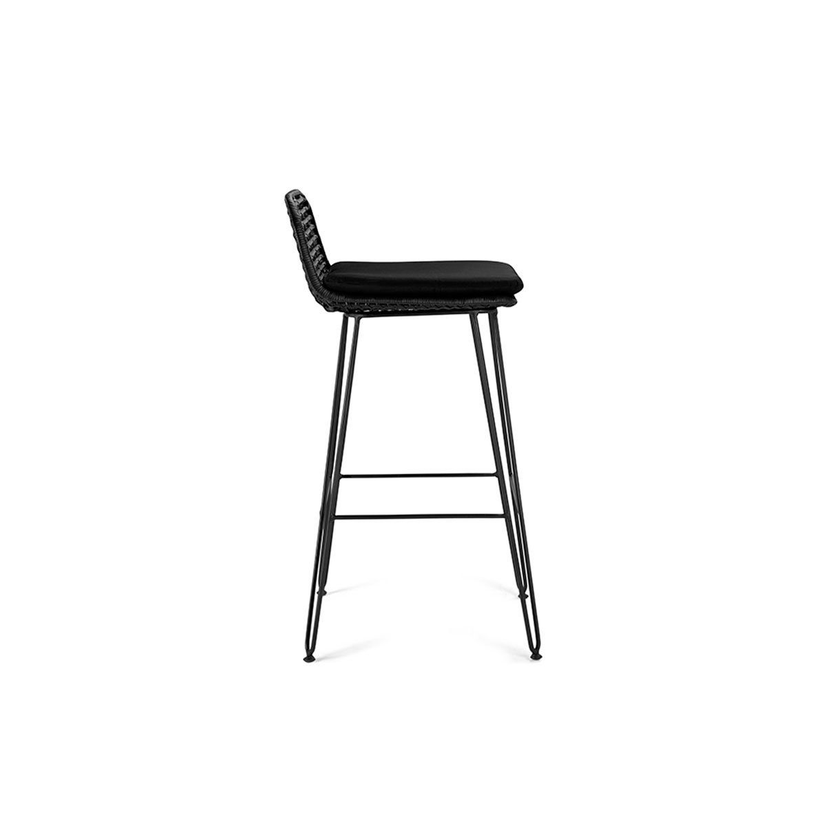 ROSEN - Taburete Rosen Zadar 50x57x97 cm Negro