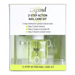 DEPEND - Kit 3 Pasos Nail Care 10ML aprox total