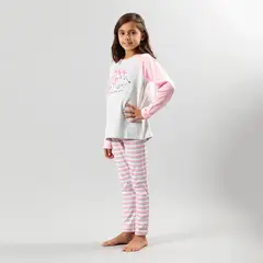 FLORES - Pijama 2P M/L Raglan - Pantalon Pitillo