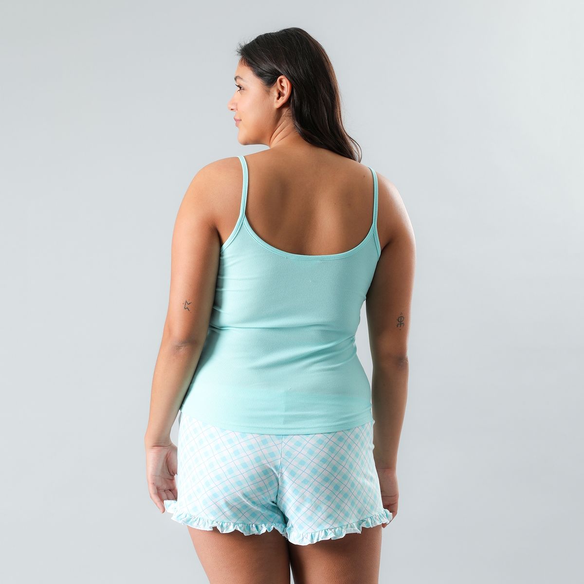 FLORES - Pijamas Top Rib + Short