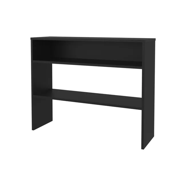 FMFURNITURE - Arrimo 2 Repisas - Negro 80x100x30 cm
